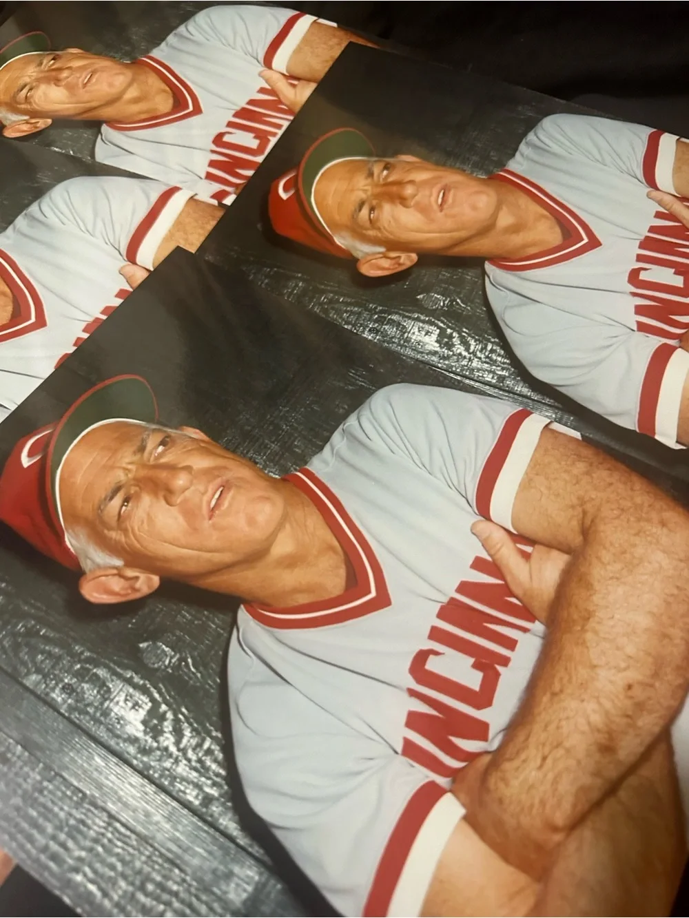 Lot of 5 sparky Anderson Vintage Cincinnati reds Baseball Photo Print lot